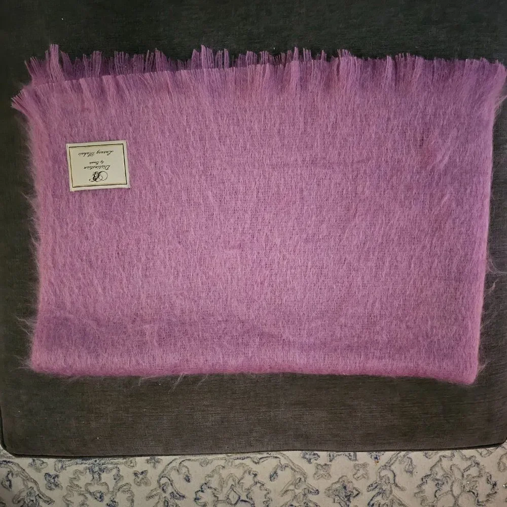 Distinction by Bronte Moon Purple Luxury Mohair Throw 54x72 in
